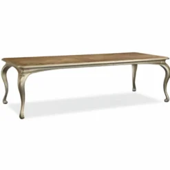 Casa Padrino Luxus Barock Esstisch Braun / Champagner-Gold 213-300 cm - Barock Möbel