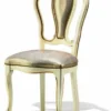 Casa Padrino Luxus Barock Esszimmer Stuhl Silber / Elfenbein / Gold - Made in Italy