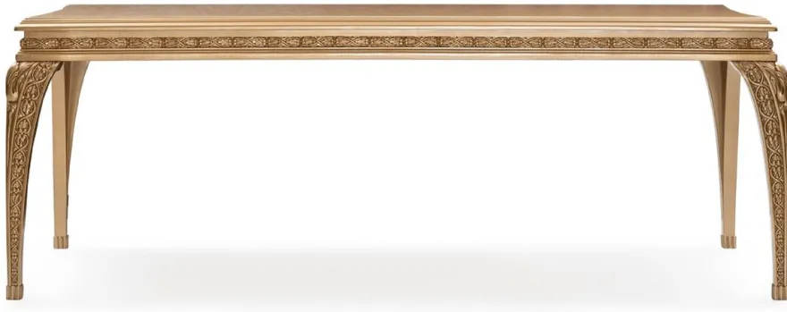 Casa Padrino Luxus Barock Esszimmer Set Grau / Gold - 1 Barock Esstisch & 6 Barock Esszimmerstühle - Luxus Esszimmer Möbel im Barockstil - Prunkvolle Barock Esszimmer Möbel
