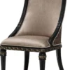 Casa Padrino Luxus Barock Esszimmer Set Silber / Braun / Schwarz / Gold - 1 Barock Esstisch & 6 Barock Esszimmerstühle - Luxus Esszimmer Möbel im Barockstil - Prunkvolle Barock Esszimmer Möbel