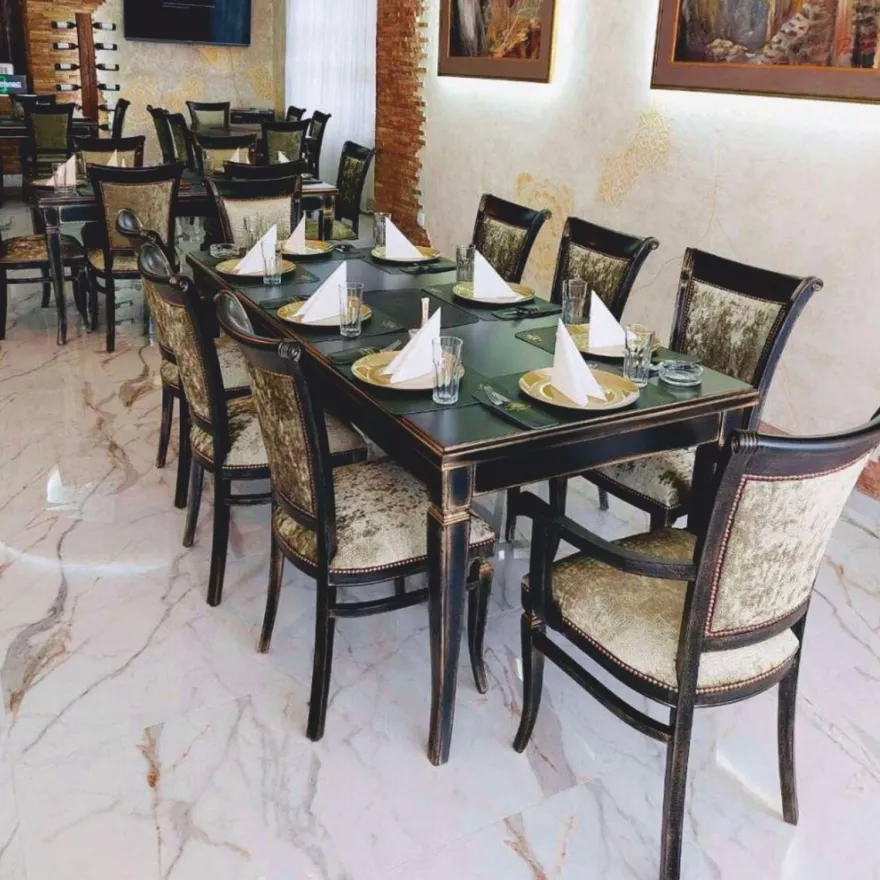 Casa Padrino Luxus Barock Esszimmer Set Schwarz / Gold - Barock Esszimmer Möbel
