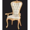 Casa Padrino Luxus Barock Esszimmer Stuhl mit Armlehnen Grün / Gold - Barock Möbel