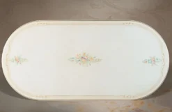 Casa Padrino Luxus Barock Esstisch Weiß / Creme / Mehrfarbig / Gold 700 cm - Riesiger Massivholz Esszimmertisch im Barockstil - Barock Esszimmer & Hotel Möbel - Luxus Qualität - Made in Italy