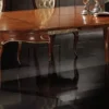 Casa Padrino Luxus Barock Esstisch Braun / Gold - Ausziehbarer Massivholz Esszimmertisch im Barockstil - Barock Esszimmer Möbel - Luxus Qualität - Made in Italy
