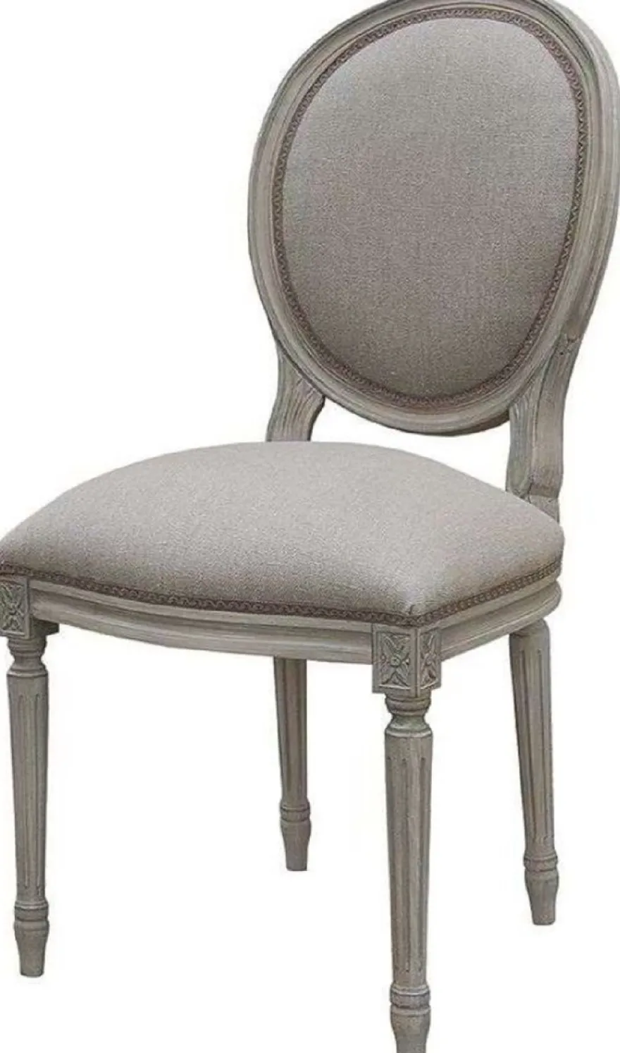 Casa Padrino Luxus Barock Esszimmer Stuhl Set Medaillon Grau 48 x 50 x H. 95 cm - Handgefertigte Esszimmerstühle im Barockstil - Barock Esszimmer Möbel - Luxus Qualität