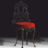 Casa Padrino Luxus Barock Esszimmer Stuhl Rot / Antik Bronze H. 86 cm - Barock Möbel