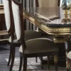 Casa Padrino Luxus Barock Esszimmer Stuhl Gold / Dunkelbraun / Gold - Luxus Esszimmer Möbel im Barockstil - Prunkvolle Barock Möbel - Barock Interior