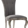 Casa Padrino Luxus Barock Esszimmer Stuhl 8er Set Grau / Silber - Prunkvolle Barockstil Küchen Stühle - Luxus Esszimmer Möbel im Barockstil - Barock Esszimmer Möbel - Barockstil Möbel