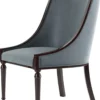 Casa Padrino Luxus Barock Esszimmer Stuhl Set Grau / Dunkelbraun Hochglanz 50 x 50 x H. 92 cm - Edles Küchen Stühle 6er Set - Barock Esszimmer Möbel