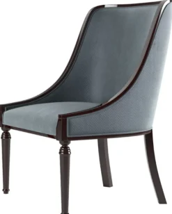 Casa Padrino Luxus Barock Esszimmer Stuhl Set Grau / Dunkelbraun Hochglanz 50 x 50 x H. 92 cm - Edles Küchen Stühle 6er Set - Barock Esszimmer Möbel