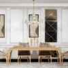 Casa Padrino Luxus Barock Esstisch Gold - Rechteckiger Barockstil Küchentisch - Luxus Esszimmer Möbel im Barockstil - Barock Esszimmer Möbel - Barock Einrichtung