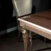 Casa Padrino Luxus Barock Esszimmerstuhl Grün / Silber / Kupfer / Gold - Handgefertigter Massivholz Küchenstuhl - Esszimmer Möbel im Barockstil