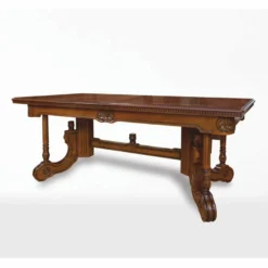 Casa Padrino Luxus Barock Esstisch Dunkelbraun / Braun 200-276 cm - Barock Möbel