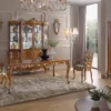 Casa Padrino Luxus Barock Esstisch Braun / Gold - Ausziehbarer Massivholz Esszimmertisch - Barock Esszimmer Möbel - Luxus Qualität - Made in Italy