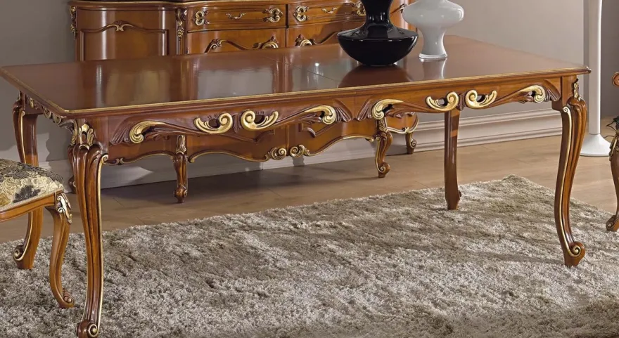 Casa Padrino Luxus Barock Esstisch Braun / Gold - Ausziehbarer Massivholz Esszimmertisch - Barock Esszimmer Möbel - Luxus Qualität - Made in Italy