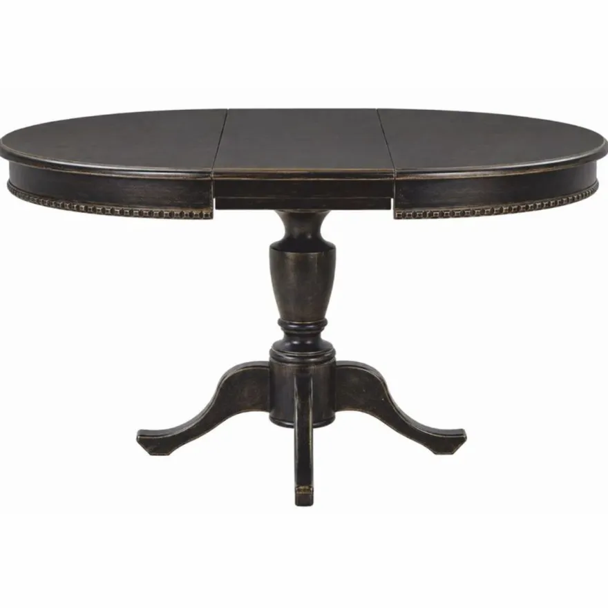 Casa Padrino Luxus Barock Esstisch Schwarz / Gold 120-160 cm - Barock Esszimmer Möbel
