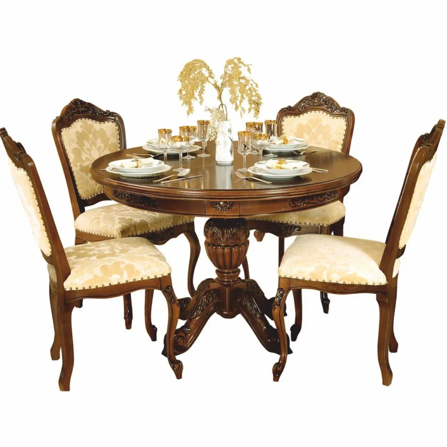 Casa Padrino Luxus Barock Esstisch Dunkelbraun 120-160 cm - Barock Esszimmer Möbel