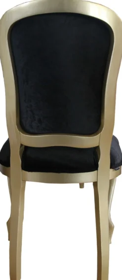 Casa Padrino Luxus Barock Esszimmer Stuhl Gold / Schwarz Mod2 - Luxus Qualität - Hotel Möbel