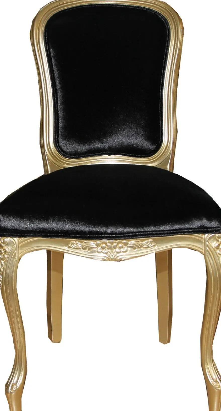 Casa Padrino Luxus Barock Esszimmer Stuhl Gold / Schwarz Mod2 - Luxus Qualität - Hotel Möbel