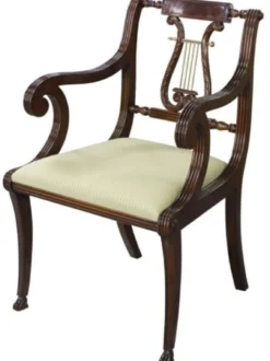 Casa Padrino Luxus Barock Esszimmerstuhl mit Armlehnen Braun / Gold 59 x 59 x H. 88 cm - Esszimmermöbel