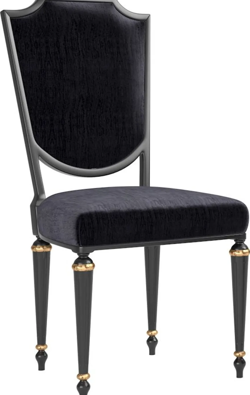 Casa Padrino Luxus Barock Esszimmer Set Schwarz / Antik Gold - 1 Esszimmertisch & 6 Esszimmerstühle - Barock Esszimmermöbel - Luxus Qualität - Edel & Prunkvoll