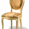 Casa Padrino Luxus Barock Esszimmer Stuhl Gold / Elfenbein / Beige H. 102 cm - Made in Italy