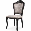 Casa Padrino Luxus Barock Esszimmer Stuhl Grau / Schwarz H. 107 cm - Barock Esszimmer Möbel