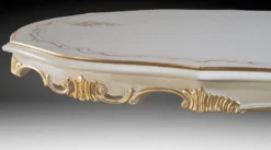 Casa Padrino Luxus Barock Esstisch Elfenbein / Mehrfarbig / Gold 700 cm - Riesiger Massivholz Esszimmertisch im Barockstil - Barock Esszimmer & Hotel Möbel - Luxus Qualität - Made in Italy