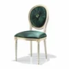 Casa Padrino Luxus Barock Esszimmer Stuhl Grün / Weiß / Gold - Made in Italy