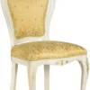 Casa Padrino Luxus Barock Esszimmer Stuhl Set Gold / Weiß / Gold 50 x 50 x H. 103 cm - Barock Küchen Stühle 6er Set - Esszimmer Möbel im Barockstil