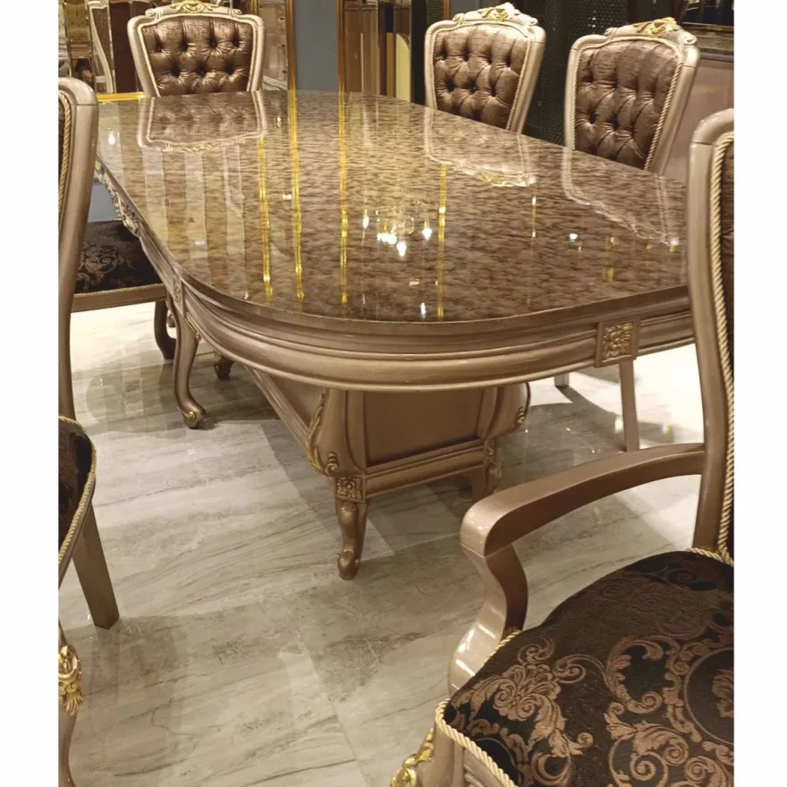 Casa Padrino Luxus Barock Esszimmer Stuhl mit Armlehnen Schwarz / Grau / Gold H. 113 cm - Barock Möbel