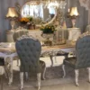 Casa Padrino Luxus Barock Esszimmer Set - 1 Esstisch & 8 Esszimmerstühle - Barock Esszimmermöbel - Luxus Qualität - Edel & Prunkvoll
