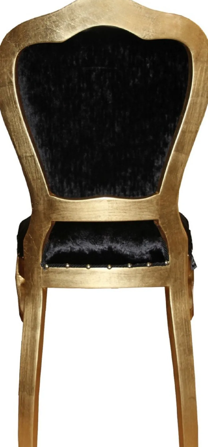Casa Padrino Luxus Barock Esszimmer Set Schwarz / Gold 45 x 46 x H. 99 cm - 6 handgefertigte Esszimmerstühle - Barock Esszimmermöbel
