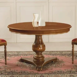 Casa Padrino Luxus Barock Esstisch Braun / Gold 120-160 cm - Barock Möbel - Made in Italy
