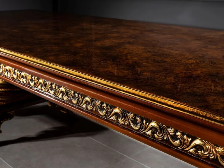 Casa Padrino Luxus Barock Esszimmer Set Braun / Gold - 1 Riesiger Barock Esstisch & 14 Barock Esszimmerstühle - Barock Esszimmer Möbel - Luxus Möbel im Barockstil - Edel & Prunkvoll