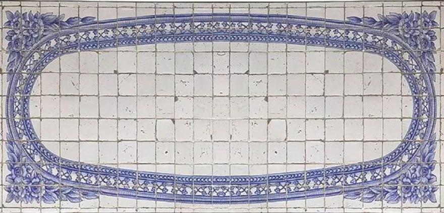 Casa Padrino Luxus Barock Esstisch - Handgefertigter Schmiedeeisen Küchentisch mit Naturstein Mosaik Fliesen Tischplatte - Garten Tisch - Terrassen Tisch - Garten Terrassen Esszimmer Möbel