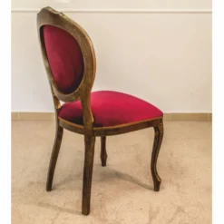 Casa Padrino Luxus Barock Esszimmer Stuhl Bordeauxrot / Braun / Gold H. 105 cm - Barock Möbel