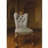 Casa Padrino Luxus Barock Esszimmer Stuhl Grau / Türkis / Braun / Gold - Barock Möbel