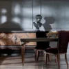 Casa Padrino Luxus Barock Esstisch Beige / Silber - Prunkvoller Massivholz Esszimmertisch im Barockstil - Barock Esszimmer Möbel