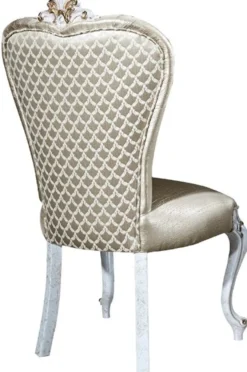 Casa Padrino Luxus Barock Esszimmer Stuhl Set Gold / Antik Weiß / Gold 57 x 65 x H. 113 cm - Küchen Stühle 6er Set - Barock Esszimmer Möbel - Edel & Prunkvoll