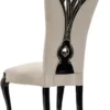 Casa Padrino Luxus Barock Esszimmer Stuhl 8er Set Creme / Schwarz / Gold - Prunkvolle Barockstil Küchen Stühle - Luxus Esszimmer Möbel im Barockstil - Barock Esszimmer Möbel - Barockstil Möbel
