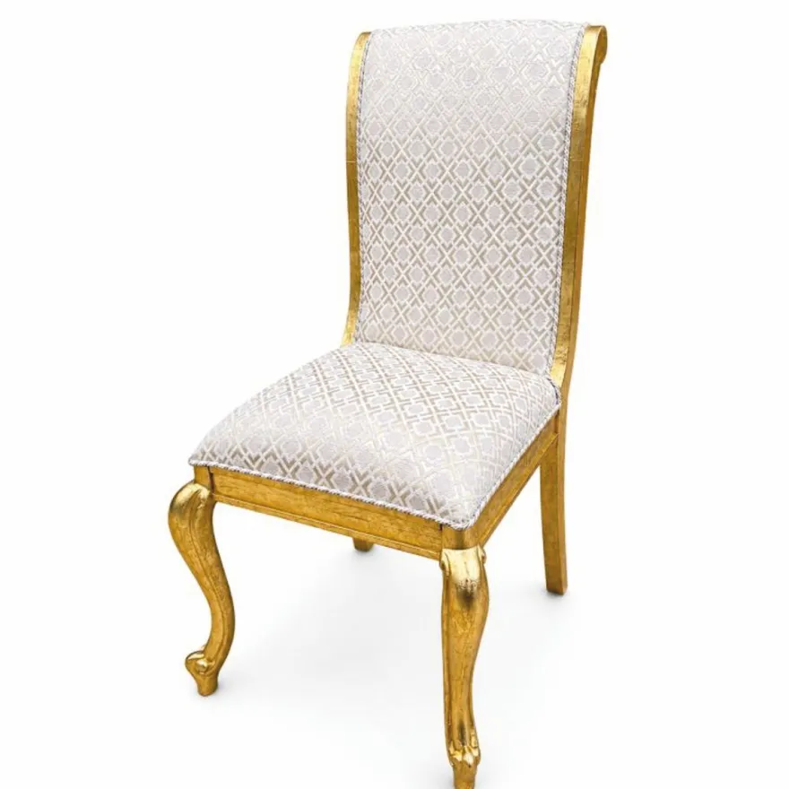 Casa Padrino Luxus Barock Esszimmer Stuhl 6er Set Weiß / Gold - Prunkvolle Barock Esszimmer Möbel