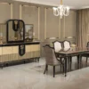 Casa Padrino Luxus Barock Esszimmer Stuhl 6er Set Silber / Schwarz / Gold - Prunkvolle Barockstil Küchen Stühle - Luxus Barockstil Esszimmer Möbel - Barock Esszimmer Möbel - Barockstil Möbel