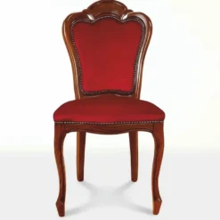 Casa Padrino Luxus Barock Esszimmer Stuhl Bordeauxrot / Braun H. 107 cm - Barock Möbel