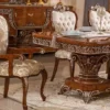 Casa Padrino Luxus Barock Esstisch Braun / Bronze - Prunkvoller Massivholz Esszimmertisch im Barockstil - Barock Esszimmer Möbel - Luxus Esszimmer Möbel im Barockstil - Edel & Prunkvoll