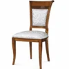 Casa Padrino Luxus Barock Esszimmer Stuhl Silber / Weiß / Braun H. 97,5 cm - Made in Italy