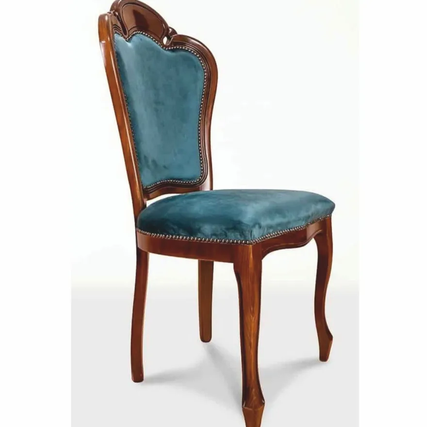 Casa Padrino Luxus Barock Esszimmer Stuhl 6er Set Blau / Braun - Barock Möbel