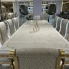 Casa Padrino Luxus Barock Esstisch Creme / Weiß / Gold 500 cm - Riesiger Massivholz Esszimmertisch - Esszimmer Möbel im Barockstil - Barock Möbel - Barock Einrichtung - Edel & Prunkvoll