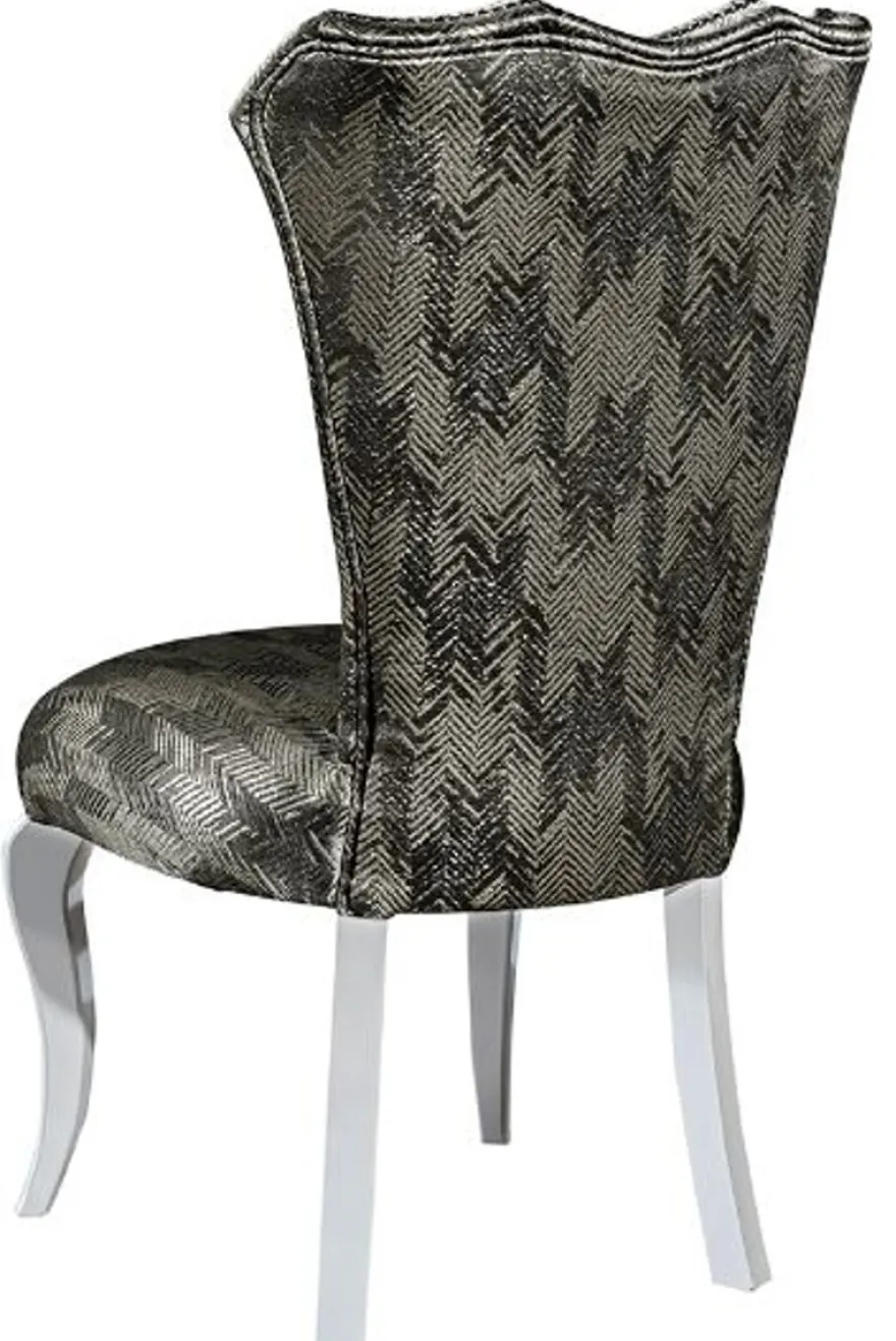 Casa Padrino Luxus Barock Esszimmer Stuhl Set Grün / Gold / Weiß 49 x 56 x H. 102 cm - Edles Küchen Stühle 6er Set - Barock Esszimmer Möbel