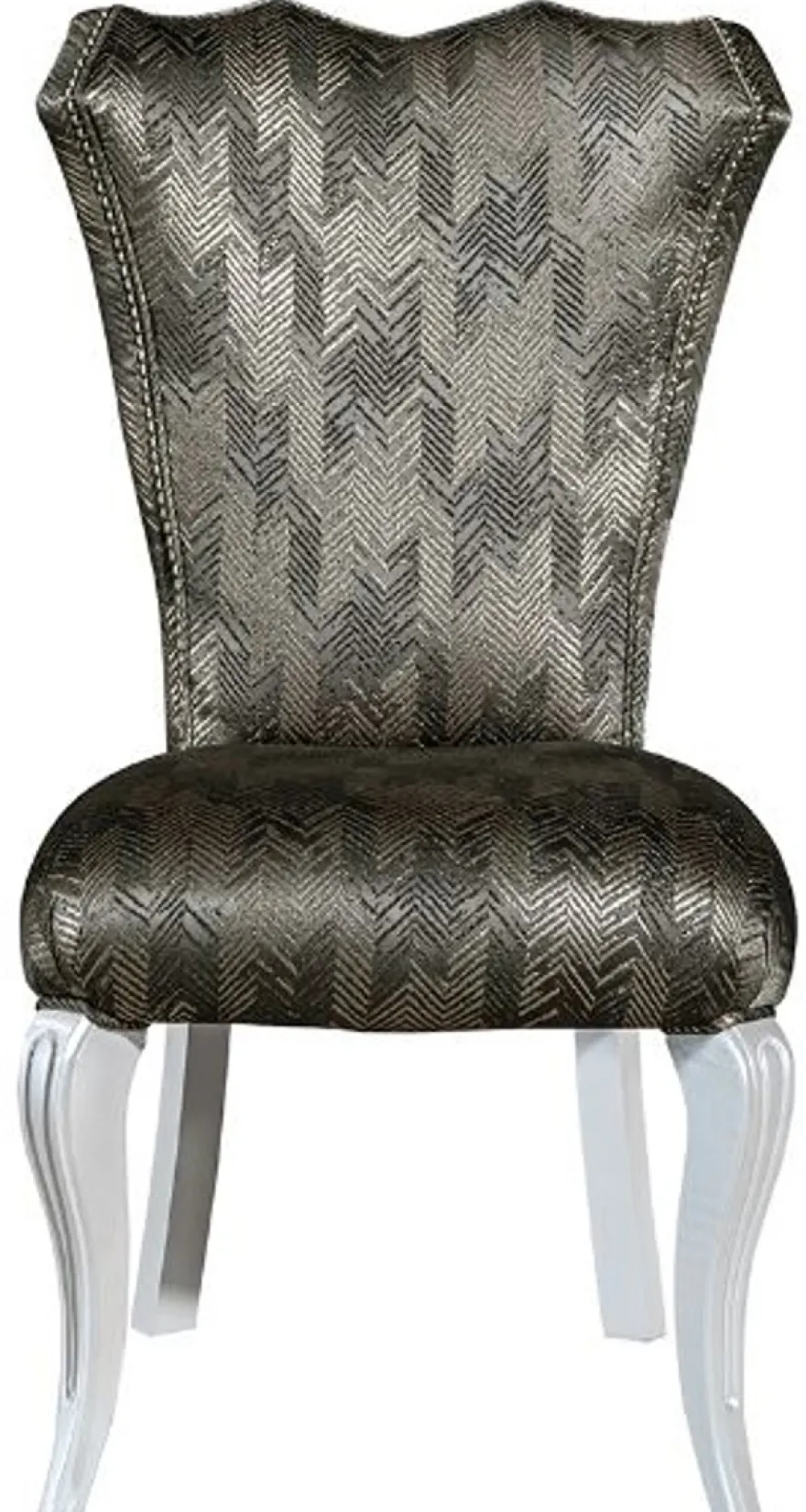 Casa Padrino Luxus Barock Esszimmer Stuhl Set Grün / Gold / Weiß 49 x 56 x H. 102 cm - Edles Küchen Stühle 6er Set - Barock Esszimmer Möbel